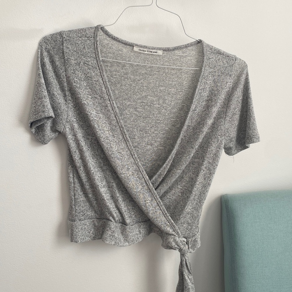 Caution To The Wind deep v-neck shirt